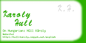 karoly hull business card